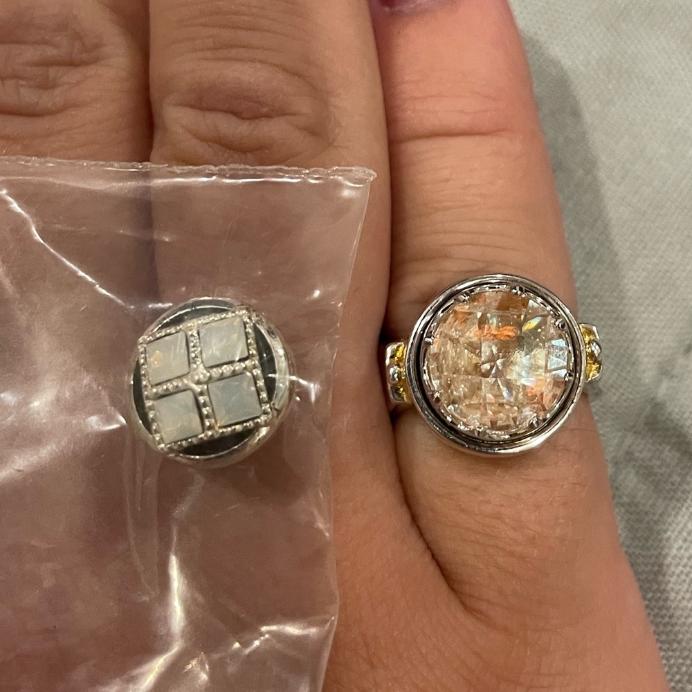 Kameleon sterling silver ring with 2 pops